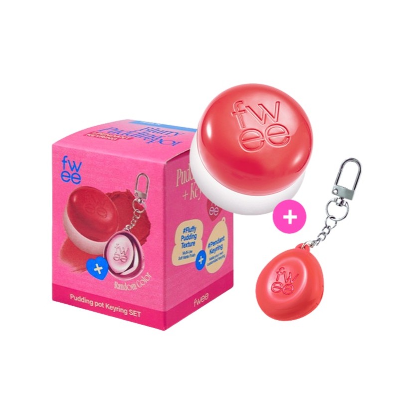 _Gl__Fwee_ Lip_Cheek Blurry Pudding Pot _CR01 Dear_ 5g_Pendant Keyring